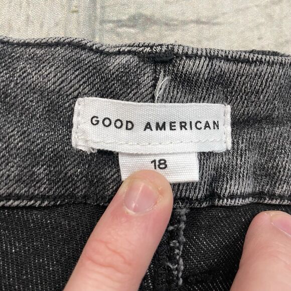 Good American Women's Size 18 Black Good Legs Skinny Ankle Stretch Denim Jeans - Picture 6 of 9